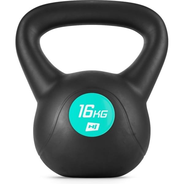 Hop-Sport Kettlebell HS-PB016KB vinylgewicht voor fitnessoefeningen en krachttraining in de homegym, gewicht 16 kg, gewicht voor cardiokrachttraining, fitness, bodybuildingtraining, gewichtheffen