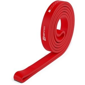 Hop-Sport Latex Fitnessband Rood - Weerstandsband met Variabele Weerstand van 7 tot 137 kg - Gymnastiekband voor Krachttraining, Spieropbouw, Crossfit, Calisthenics en Revalidatie