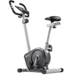 Hop-Sport Magnetische Hometrainer HS-2050H Sonic - Ergometer met 7 kg Vliegwiel, 8 Weerstandsniveaus, Trainingscomputer en Hartslagsensoren - Fitnessbike voor Thuis, Stil en Compact - Zilver
