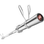 Hop-Sport Olympische rechte halterstang 165 cm verchroomd staal met draaibare handgreep, haltertraining bar voor body-building, fitness oefeningen en krachttraining, diameter 50 mm