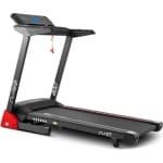 Hop-Sport Opvouwbare Loopband HS-1400LB Bolt voor Thuisgebruik - Elektrische Treadmill met LCD-Display, Bluetooth, MP3- en USB-Speler, HRC-Programma's, App-bediening, Tot 14 km/u, Inclusief Hartslagband