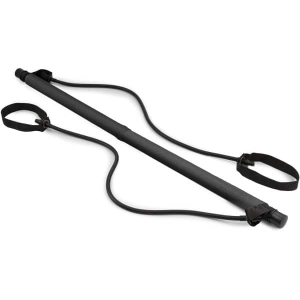 Hop-Sport Pilates Bar Set - Draagbare Pilates Oefenstok met Weerstandsbanden en Expanders voor Full-Body Workout, Krachttraining, Yoga, Stretching en Revalidatie Thuis (zwart)