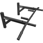 Hop-Sport Wandgemonteerde Optrekstang HS-2004K - Duurzame Fitnessapparatuur met 6 Antislip Handgrepen - Stabiele en Veilige Pull-Up Bar voor Thuisgebruik - Maximaal Belastbaar Tot 210 kg - Zwart - Ideaal voor Krachttraining