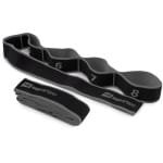 Hop-Sport Yoga Stretching Band - Fitnessband van Duurzaam Nylon met 8 Voorgevormde Lussen - Yogariem voor Rek- en Krachttraining, Mobiliteit en Fysiotherapie - 90x4 cm (grijs)