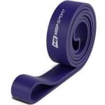 Hop-Sport Zwarte Latex Fitnessband - Weerstandsband voor Krachttraining, Spieropbouw, Crossfit, Calisthenics, Fysiotherapie en Fitness - Weerstand van 16 tot 39 kg, Duurzaam en Veelzijdig