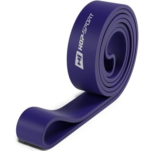 Hop-Sport Zwarte Latex Fitnessband - Weerstandsband voor Krachttraining, Spieropbouw, Crossfit, Calisthenics, Fysiotherapie en Fitness - Weerstand van 16 tot 39 kg, Duurzaam en Veelzijdig
