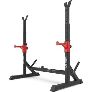 Hop-Sport halterstandaard HS-1006L - Verstelbare squat rack en stand met draagvermogen tot 200 kg, in hoogte en breedte verstelbaar, ideaal voor haltertraining, krachttraining en fitness thuis of sportschool