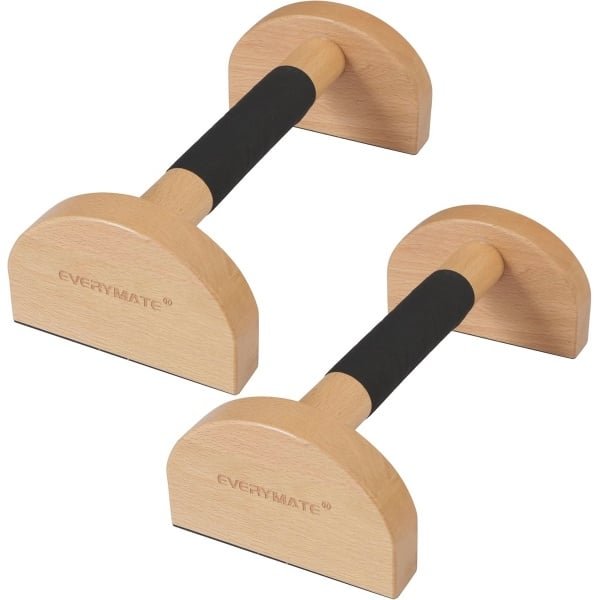 Houten Parallettes Push-up Standaard - Antislip Basis voor Thuis Workout & Krachttraining