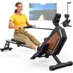 Huiselijke Roeimachine, 16 Weerstandsniveaus, Stille Magnetische Roeitrainer met APP, Maximaal Gewicht 160 kg, Compact en Ruimtebesparend