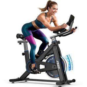 Indoor Cycling Bike - Hometrainer - Fitnessfiets - Stationaire Fiets - Binnenfiets - Stalen Frame - Magnetische Weerstand - Zwart