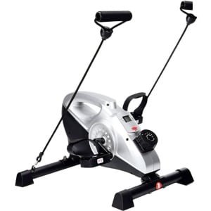 Indoorfietsen - Hometrainers - Spinningfiets - Fitness Fiets - Indoor Cycle - Indoorfiets - Hometrainer - Indoor Bike - Fietspedaal - 3 in 1 - Arm- en been-hometrainer - Ondertafel mini-hometrainer - Mini-fitnessfiets voor op kantoor - Zwart