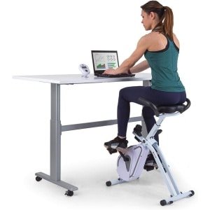 Inklapbare Desk Bike met Magnetische Weerstand - Comfortabele Thuisfiets voor Cardio Training