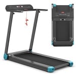 Inklapbare Elektrische Loopband met 12 Programma's, App-Bediening, Bluetooth-Luidspreker en LED-Monitor voor Thuisgebruik
