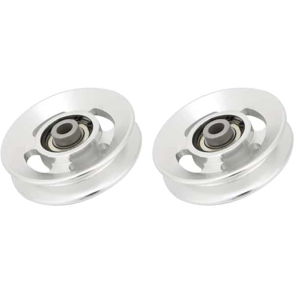 JGS Premium - Aluminium Fitness Katrol Wiel voor Krachttraining - Set van 2 Stuks - Universeel Lager - Gym Accessoire - Fitnessapparatuur