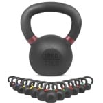 Kettlebell 4kg - 32kg van massief gietijzer met poedercoating voor krachttraining