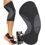Kniebandage voor Compressie en Ondersteuning - Kniebrace voor Dames en Heren - Perfect voor Krachttraining en Bescherming - M-zwart en Grijs
