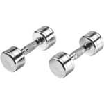 Korte Halters - Verchroomde Hoogglans Krachttraining Halters in Diverse Gewichten