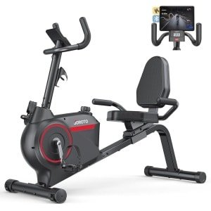 Ligfiets voor Thuis - Bluetooth Magnetische Hometrainer voor Senioren met LCD Scherm en Verstelbare Zitting