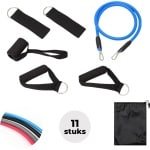 Lomera Multifunctioneel Fitness Set - 11-Delige Expander Set - Verschillende Weerstanden - Fitness Elastiek - Thuisworkouts - Krachttraining - Full Body Workout - Weerstandsbanden Set - Fitness Elastiek - Powerlifting en Thuisworkouts
