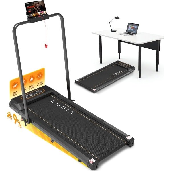 Loopband - 1-12km/u - Inklapbaar - Wandelband - Led Display en Afstandsbediening - Walking Pad - Treadmill - Opvouwbare Loopband - Lugia