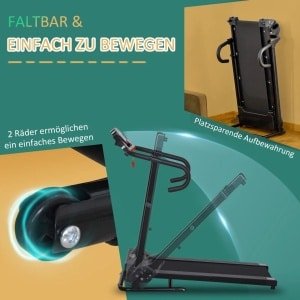 Loopband - Inklapbaar - 0.8-10 km/u - Opvouwbare Loopband - met LCD-display - 12 Programma's - Vermogen 500W - Treadmill - Fitness - voor Thuis en Indoor Fitness - Incl. Bekerhouder - Zwart