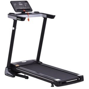 Loopband - Inklapbaar - 1-12 km/u - Opvouwbare Loopband - met LCD-display - 12 Programma's - Vermogen 500W - Treadmill - Fitness - voor Thuis en Indoor Fitness - Incl. Tablethouder - Zwart