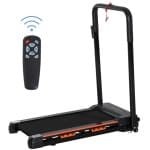 Loopband - Inklapbaar - 1-6 km/u - Opvouwbare Loopband - met LED-display - Treadmill - Fitness - voor Thuis en Indoor Fitness - Staal - Zwart - 105 x 56 x 108,5 cm