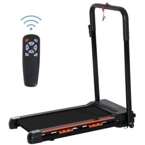 Loopband - Inklapbaar - 1-6 km/u - Opvouwbare Loopband - met LED-display - Treadmill - Fitness - voor Thuis en Indoor Fitness - Staal - Zwart - 105 x 56 x 108,5 cm