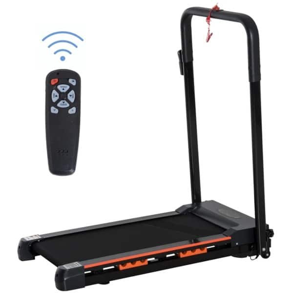 Loopband - Inklapbaar - 1-6 km/u - Opvouwbare Loopband - met LED-display - Treadmill - Fitness - voor Thuis en Indoor Fitness - Staal - Zwart - 105 x 56 x 108,5 cm