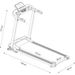 Loopband Inklapbaar - Wandelband Fitness - Treadmill - Zwart