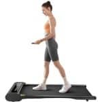 Loopband - Wandelband - Walking Pad - Maximale snelheid 1-6 km/u - Loopoppervlak 102,4 x 40 cm - Zwart - Maximale belasting 120 kg - Afstandsbediening - Walkingpad - Loopband