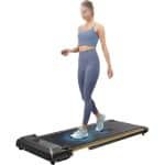 Loopband - Wandelband - Walking Pad - Walkingpad - LED-scherm - Afstandsbediening - 2,0 pk - Snelheidsbereik van 0,6-4 mph - Loopband - Dubbele schokdempers - Zwart - Laag Geluidsniveau