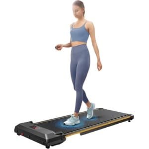 Loopband - Wandelband - Walking Pad - Walkingpad - LED-scherm - Afstandsbediening - 2,0 pk - Snelheidsbereik van 0,6-4 mph - Loopband - Dubbele schokdempers - Zwart - Laag Geluidsniveau