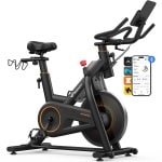 MERACH Hometrainer fiets - 16 verstelbare magnetische weerstandfitness - Bluetooth LCD-display - tablethouder - 18 kg vliegwiel - comfortabel en stil fietstrainer - tot 158 kg
