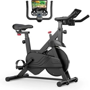 Milova Hometrainer - Fitness fiets - Home trainer - Met tablethouder - Zwart - 32 niveaus van weerstand