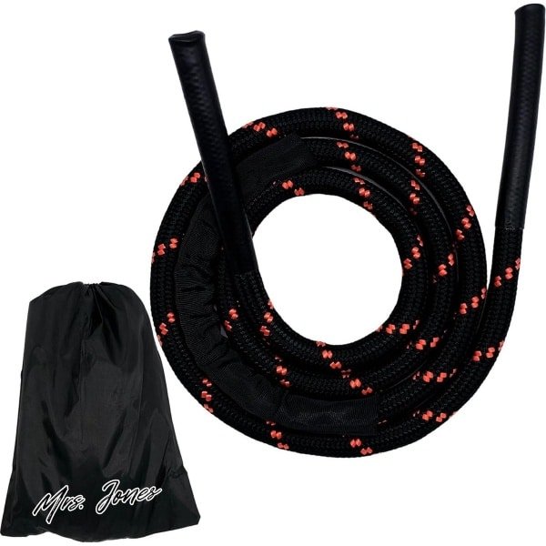 Mrs. Jones Gewogen 12 kg zwaar springtouw incl. zak voor fitness training - springen - crossfit - dik vechttouw - volwassenen - thuistraining - sportschool .