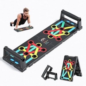 Multifunctionele Push-Up Board met Kleurzones en Handvat voor Krachttraining