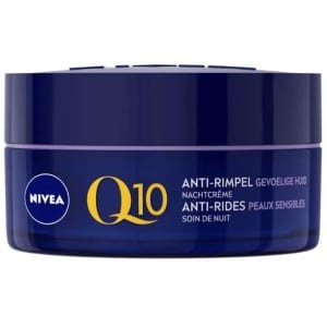 NIVEA - Nachtcrème - Q10 POWER Anti-Rimpel Gevoelig - Voor gevoelige huid - Met Q10, Creatine & Zoethoutextract - 50 ml - 1 stuk