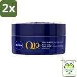NIVEA - Nachtcrème - Q10 POWER Anti-Rimpel Gevoelig - Voor gevoelige huid - Met Q10, Creatine & Zoethoutextract - 50 ml - Voordeelverpakking - 2 stuks - Nivea Q10 - Anti-rimpel crème