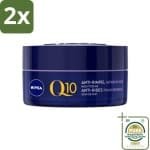 NIVEA - Nachtcrème - Q10 POWER Anti-Rimpel Gevoelig - Voor gevoelige huid - Met Q10, Creatine & Zoethoutextract - 50 ml - Voordeelverpakking - 2 stuks - Gevoelige huid - Nachtcrème