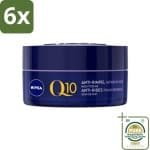 NIVEA - Nachtcrème - Q10 POWER Anti-Rimpel Gevoelig - Voor gevoelige huid - Met Q10, Creatine & Zoethoutextract - 50 ml - Voordeelverpakking - 6 stuks - Gevoelige huid - Nachtcrème