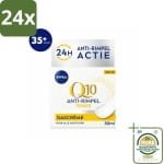 NIVEA - Q10 POWER Dagcrème - Anti-Rimpel Crème - SPF 30 - Voor alle huidtypen - Met Q10 & Creatine - Collageenversterker - 50 ml - Voordeelverpakking - 24 stuks - NIVEA Q10 - Collageen booster