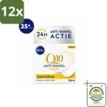 NIVEA - Q10 POWER Dagcrème - Anti-Rimpel Crème - SPF 30 - Voor alle huidtypen - Met Q10 & Creatine - Collageenversterker - 50 ml - Voordeelverpakking - 12 stuks - NIVEA Q10 - Collageen booster