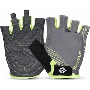 Nivia Rattle Sports Gloves ( Colour-Grey, Size-L ) Material-Micro Fiber Sued | for Unisex | Finger Cut Design Used for Gym Workouts | Weight Lifting | Exercise | Pull-Up | Crossfit | Cycling | Fitness & Training with Good Grip and Soft Padding