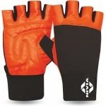 Nivia Weightlifting Gym Glove (Orange, Size - One Size) | Material -Genuine Leather with Neoprene Strap | for Training | Exercise Gloves | Fingerless Grip Gloves | Fitness Gloves | Crossfit Gloves