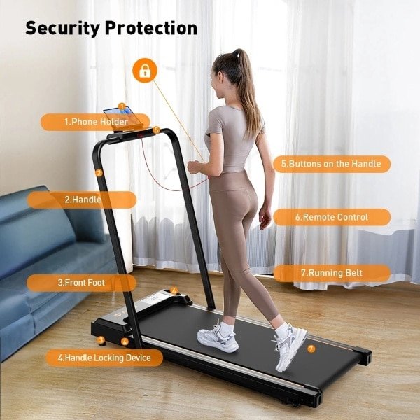 Novendo Goods - 2-in-1 Elektrische Loopband voor thuis - Hardloop- & wandelmachine met afstandsbediening - LED-display - Opvouwbaar design en snelheidsregeling tot 10 km/h - Installatievrij fitnessapparaat