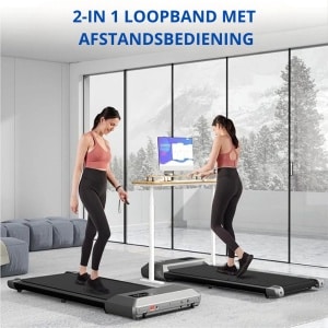 Novendo Goods - 2-in-1 Loopband met LCD display - 140 KG Belastbaar - Wandelpad & hardloopband voor thuis - Stille motor, compact opvouwbaar fitnessapparaat voor dagelijks gebruik