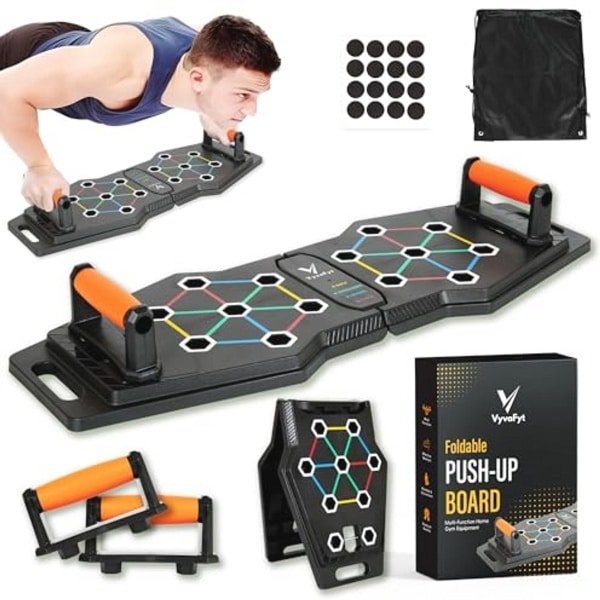 Opvouwbaar Push-up Board - Kleurgecodeerde Multifunctionele Trainingsstandaard voor Krachttraining Thuis