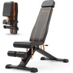 Opvouwbare Halterbank voor Krachttraining - 400 kg Capaciteit, Verstelbare Rugleuning en Hoofdsteun, Ideaal voor Thuis en Sportschool