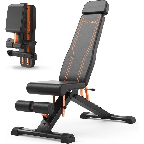 Opvouwbare Halterbank voor Krachttraining - 400 kg Capaciteit, Verstelbare Rugleuning en Hoofdsteun, Ideaal voor Thuis en Sportschool